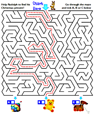 Christmas Maze Answer